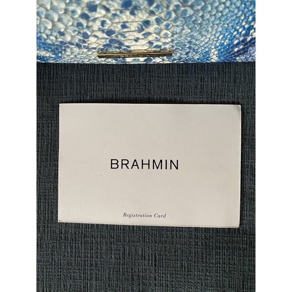 Brahmin Leather Handbag Large Duxbury Satchel - Joyful Oceangrove BRAND NEW - Picture 8 of 13